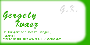 gergely kvasz business card